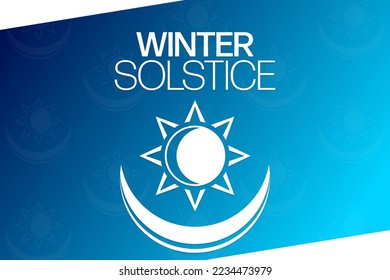 Winter Solstice. Vector illustration. Holiday poster