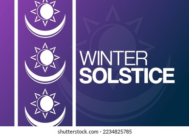 Winter Solstice. Vector illustration. Holiday poster