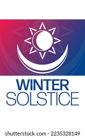 Winter Solstice. Vector illustration. Holiday poster