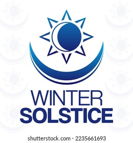 Wintersolstice. Vektorgrafik. Urlaubsposter