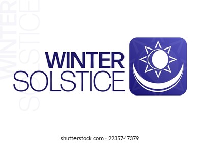 Winter Solstice. Vector illustration. Holiday poster