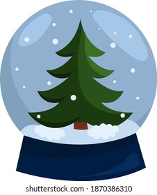 Winterandenken, Illustration, Vektorgrafik auf weißem Hintergrund.