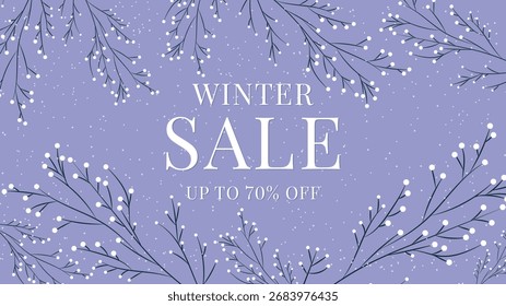 Oferta especial de invierno Ilustración vectorial de Anuncio.