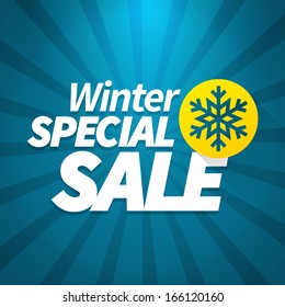 Winter Special Sale Offer Poster Vector Background. 