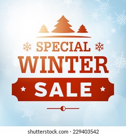 Winter Special Sale Offer Poster Vector Background. 