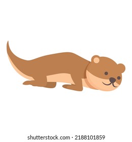 Winter species icon cartoon vector. Mink ferret. Stoat animal