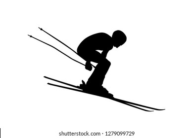 winter sport alpine skiing men athlete downhill 