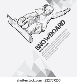 winter sport background, snowboarding