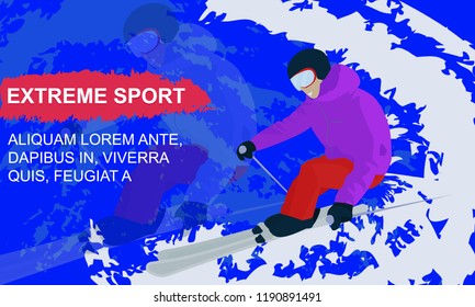 Winter sport banner