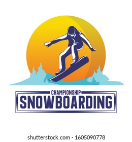 Winter Sport Design Inspiration Snowboarding Logo Stock Vector (Royalty ...