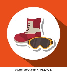 Winter sport design, vector illustration