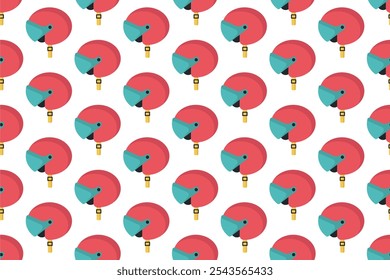 Winter sport equipment seamless pattern background