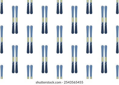 Winter sport equipment seamless pattern background