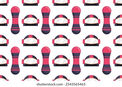 Winter sport equipment seamless pattern background