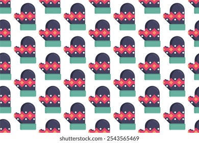 Winter sport equipment seamless pattern background