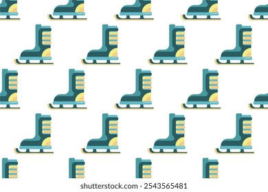 Winter sport equipment seamless pattern background