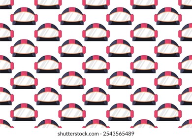 Winter sport equipment seamless pattern background