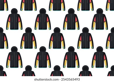 Winter sport equipment seamless pattern background