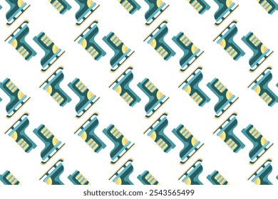 Winter sport equipment seamless pattern background