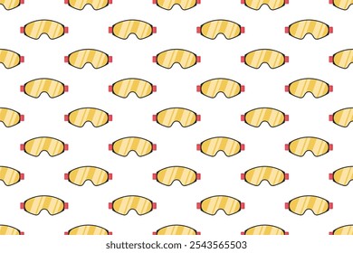 Winter sport equipment seamless pattern background