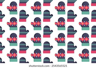 Winter sport equipment seamless pattern background
