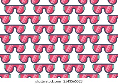 Winter sport equipment seamless pattern background