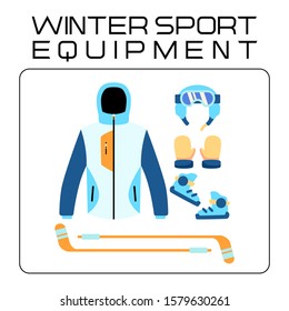 Winter Sport Equipment Vector Set