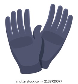 Winter sport gloves icon cartoon vector. Keeper glove. Hand safety