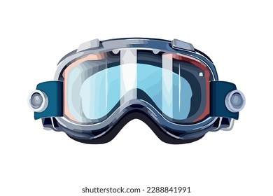 winter sport goggles equipment icon isolated