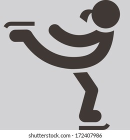 Winter sport icon - Figure skating