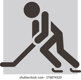 Winter sport icon - Hockey icon