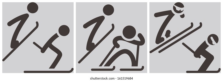 Winter sport icon - nordic combined