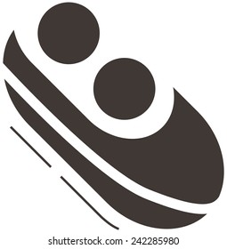 Winter sport icon set - bobsled icon