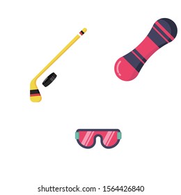 Winter sport icon set vector