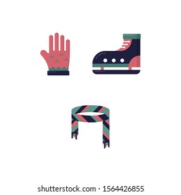 Winter sport icon set vector