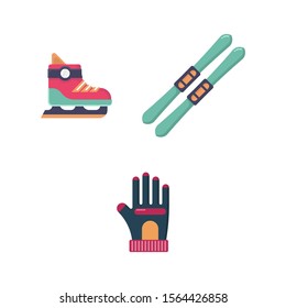 Winter sport icon set vector