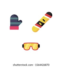 Winter sport icon set vector