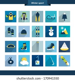 Winter sport icon shape. Vector illustration. 
