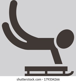 Winter sport icon - Skeleton icon