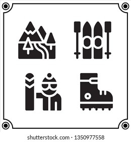 winter sport icon vector