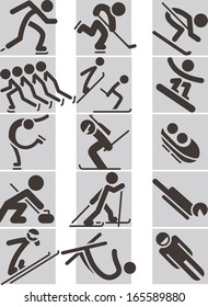 Winter sport icons