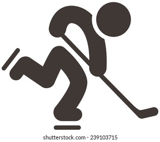 Winter sport icons set - Hockey icon