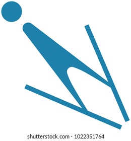 Winter sport icons - ski jumping icon