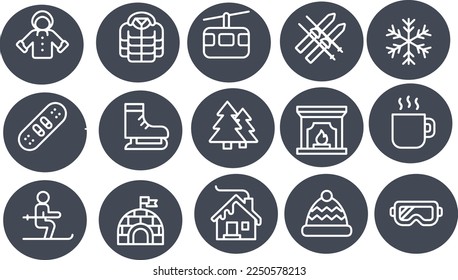 Winter Sport Icons vector design