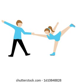 Winter sport image. Recreation time - Vector illustration design
