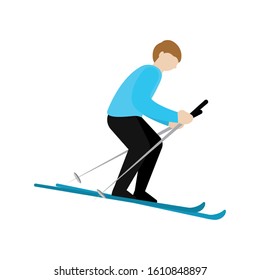 Winter sport image. Recreation time - Vector illustration design