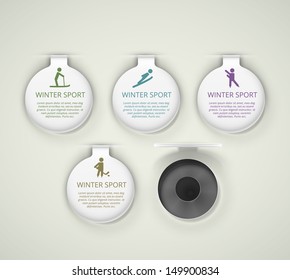 Winter sport, infographic concept. Eps 10