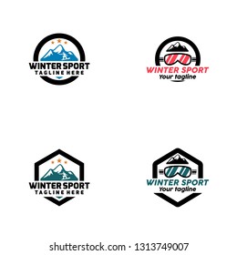 Winter Sport Logo Design Stock Vector (Royalty Free) 1313749007 ...