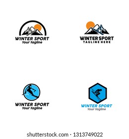 Winter Sport Logo Design Stock Vector (Royalty Free) 1313749022 ...