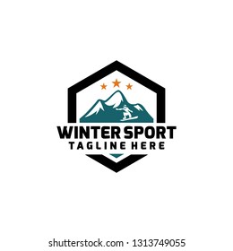 Winter Sport Logo Design Stock Vector (Royalty Free) 1313749055 ...